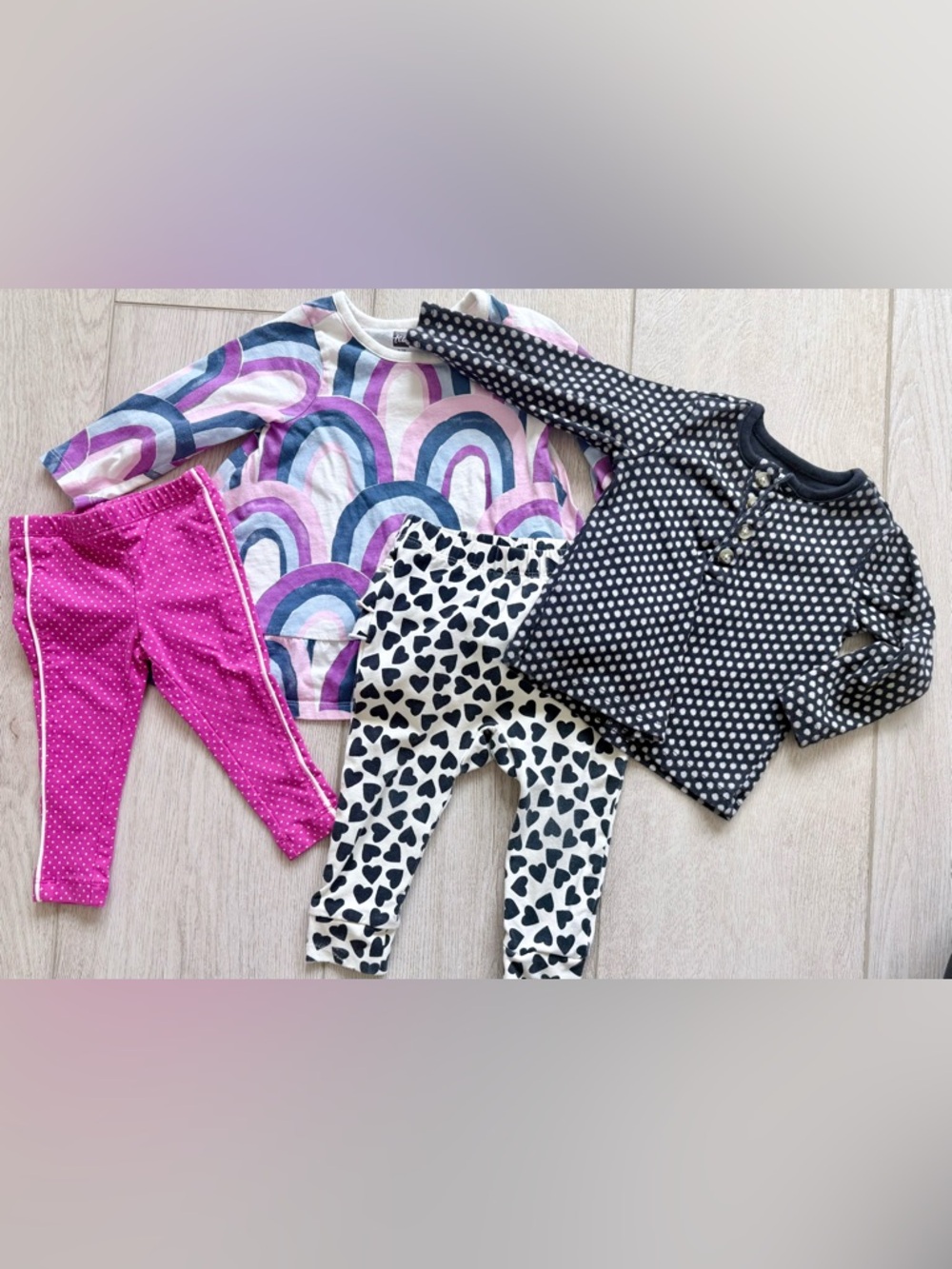 Tea Collection 9-12M Bundle Lot of 4 Tops & Leggings